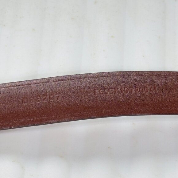 DANIEL CREMIEUX Collection Mens Brown Italian Leather Belt Silver Buckle Size 44 - Picture 9 of 16